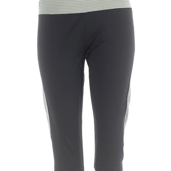 Fila Sport XL Black Running Legging Capri Crop Multicolor Trim Excellent - Picture 4 of 6